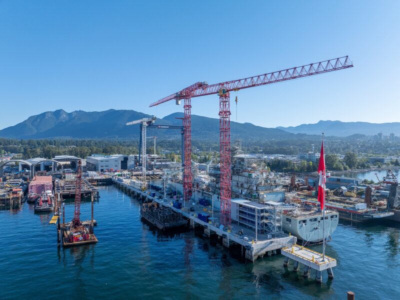 New 272-meter outfitting pier at Seaspan’s Vancouver Shipyards