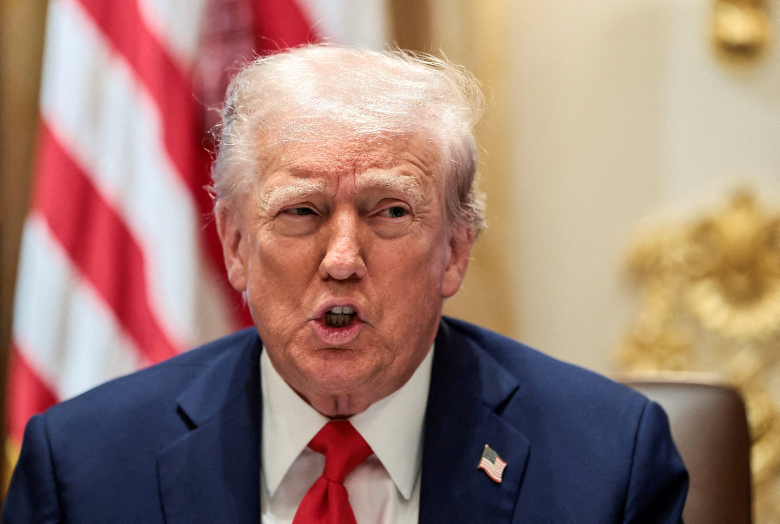 FILE PHOTO: U.S. President Donald Trump speaks during a cabinet meeting at the White House in Washington