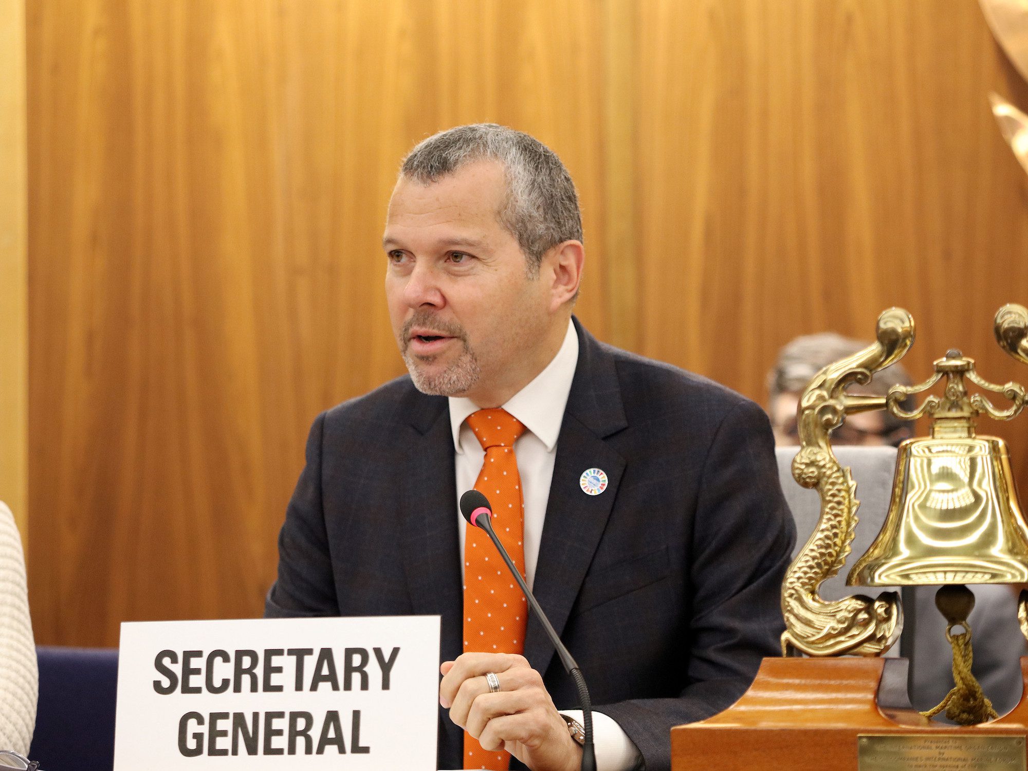 IMO Secretary-General Arsenio Dominguez at the opening of the IMO Marine Environment Protection Committee (MEPC) 2nd extraordinary session