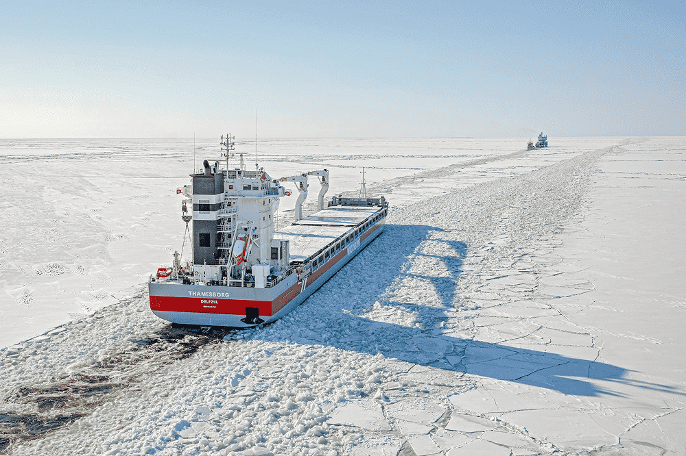 Cargoship ‘Thamesborg’ Departs Arctic Northwest Passage After Refloat, Concluding Six-Week Rescue Operation