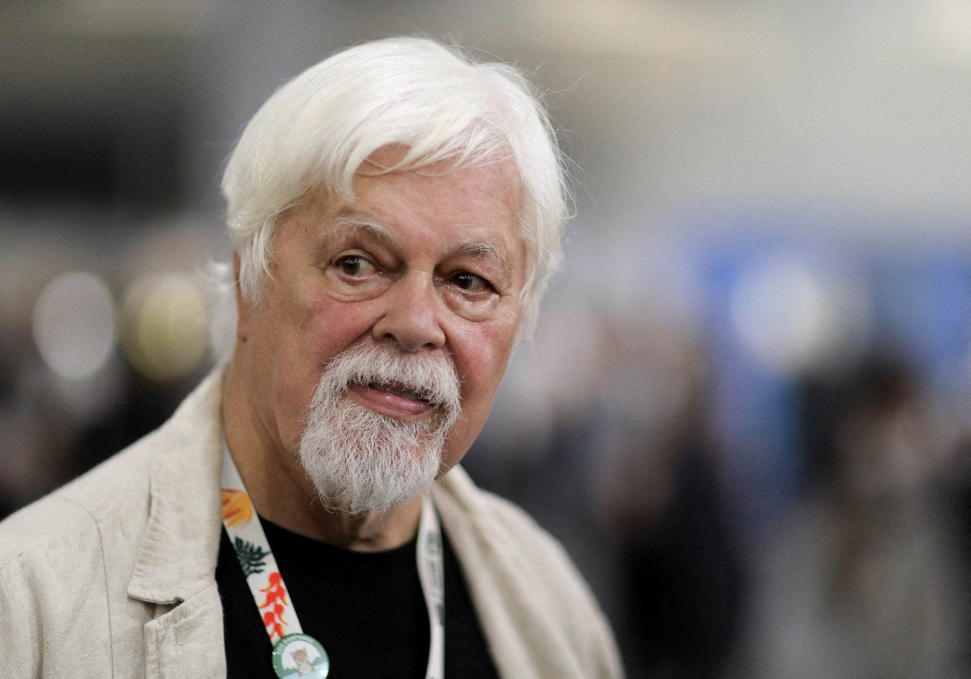FILE PHOTO: Anti-whaling activist Paul Watson, founder of the Sea Shepherd Conservation Society and the Captain Paul Watson Foundation, attends the U.N. Climate Change Conference (COP30) in Belem, Brazil