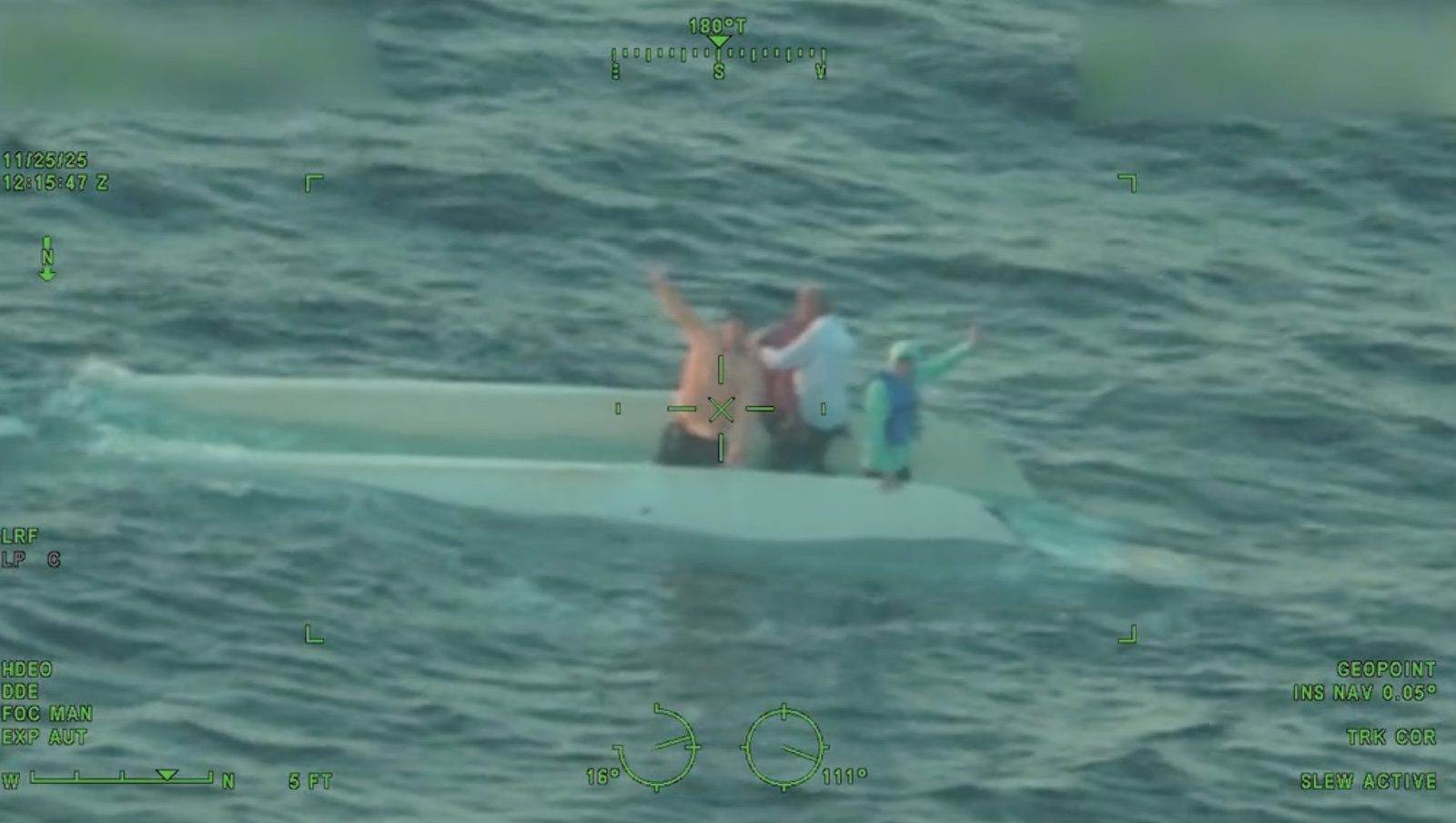 A Coast Guard Station Sand Key boat crew rescued four boaters after their 24-foot vessel capsized approximately 26 miles west of Clearwater