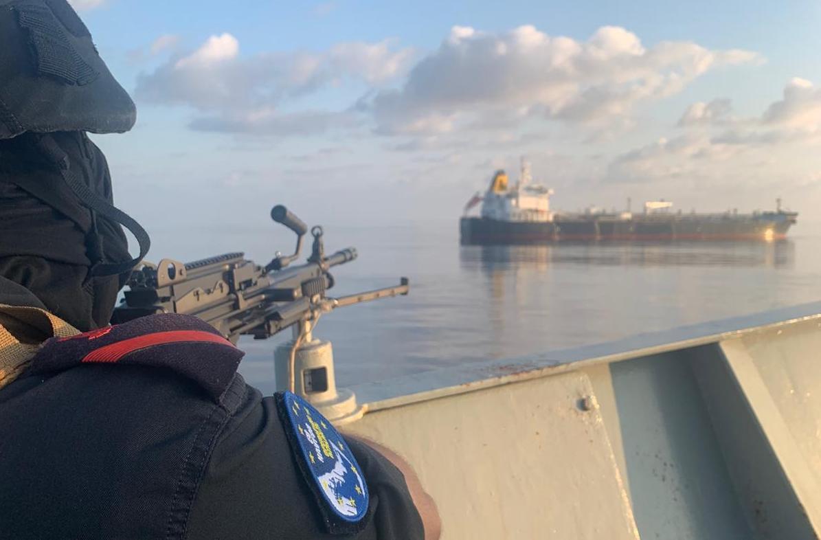 EUNAVFOR Operation ATALANTA photo of the Hellas Aphrodite liberation in the Indian Ocean