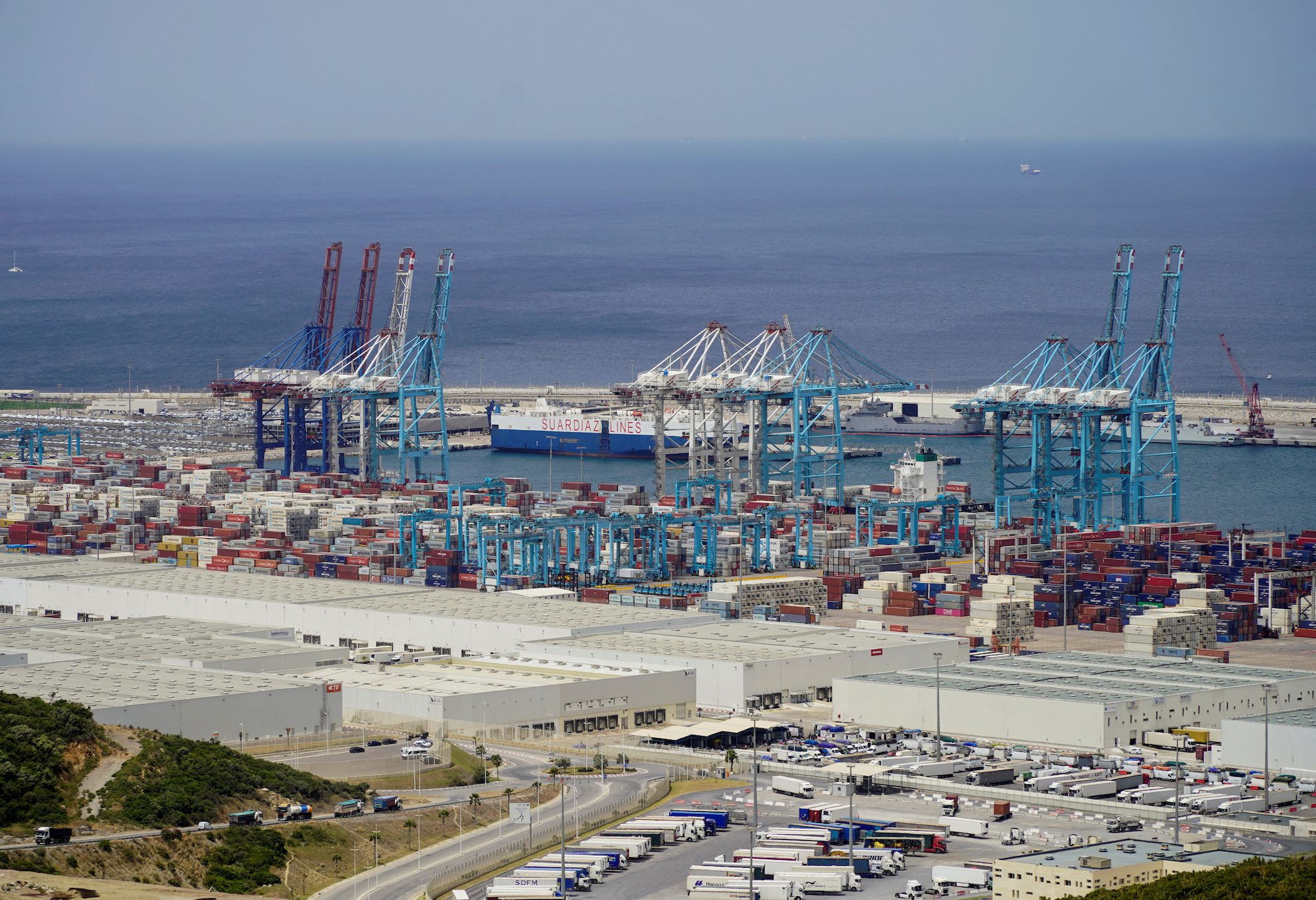 FILE PHOTO: A general view of Tanger Med Port, on the Strait of Gibraltar, east of Tangier, Morocco June 6, 2024