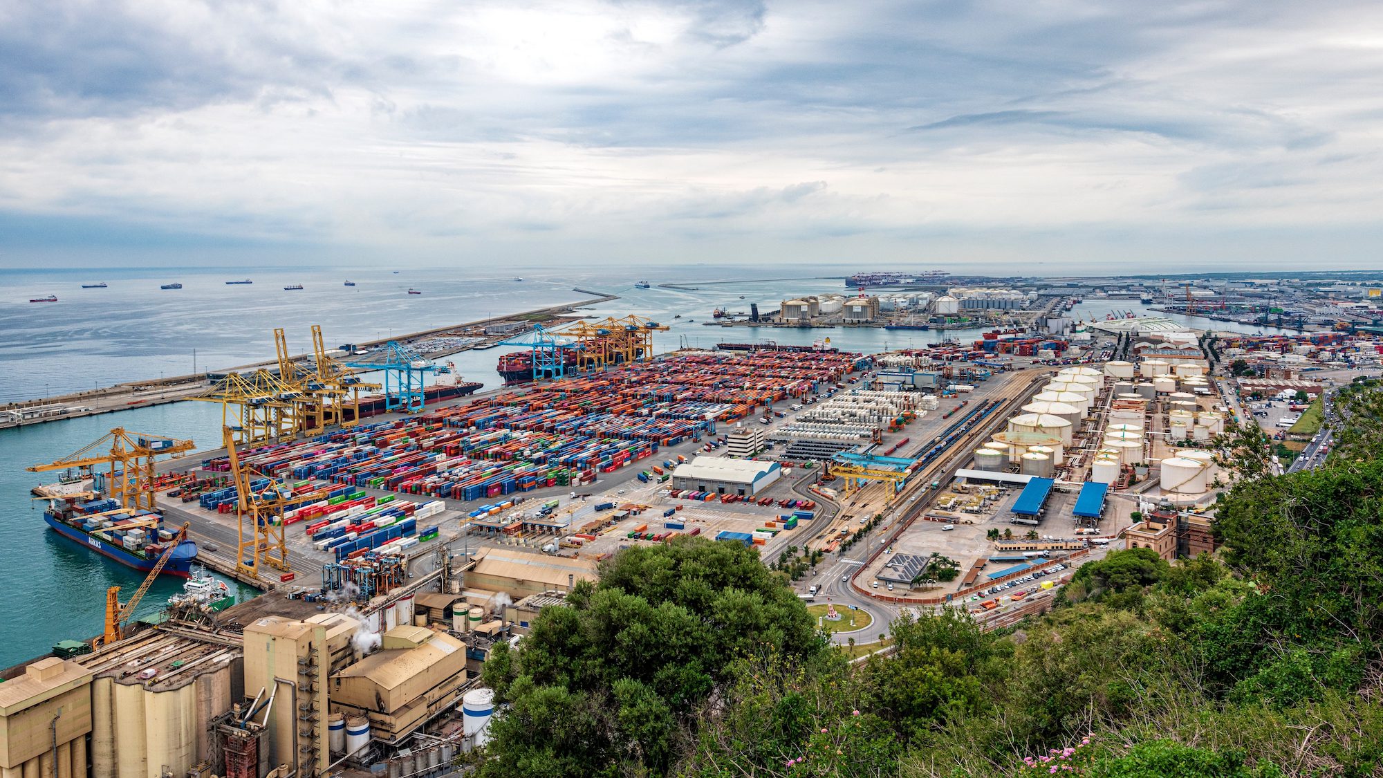 Barcelona, Spain Catalonia June 11 2024 Barcelona Container port