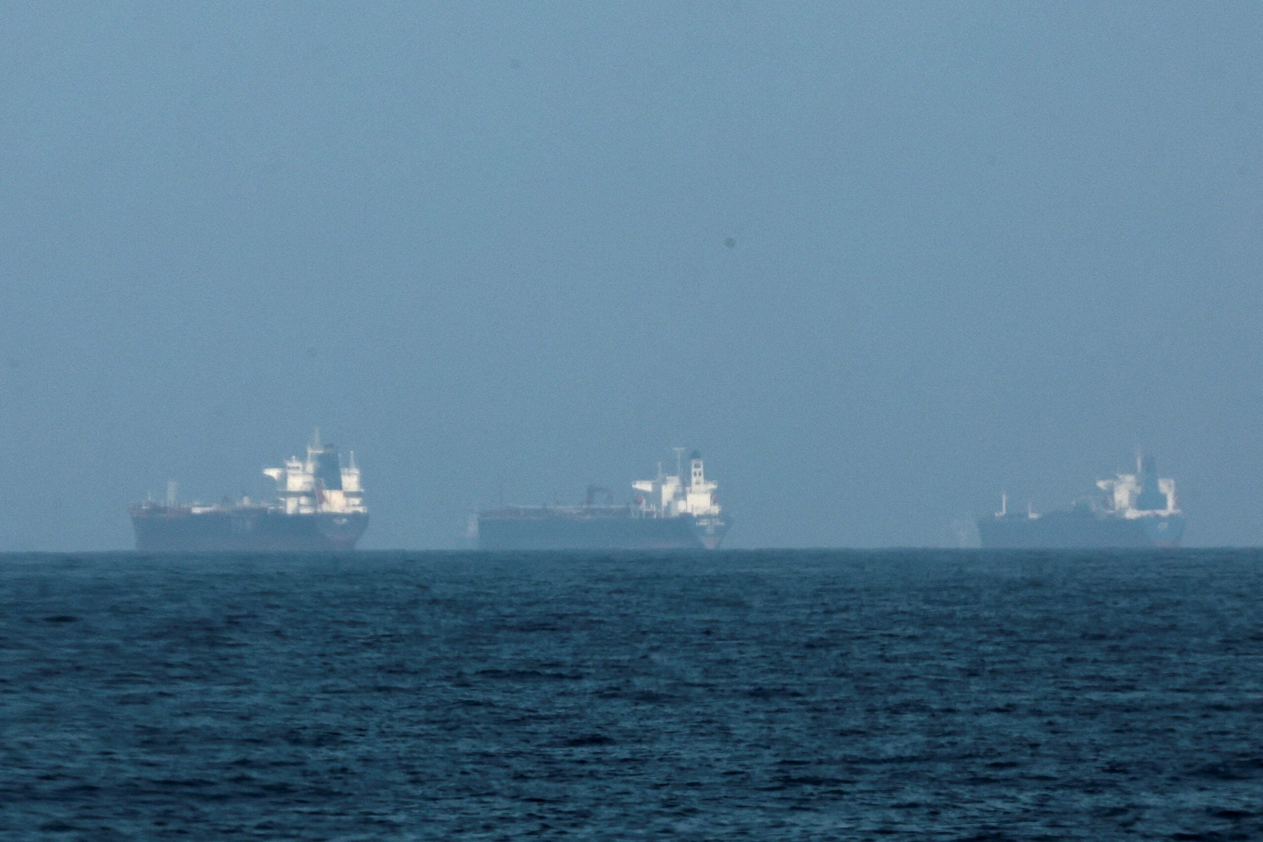 Tankers are seen off the coast of the Fujairah amid the U.S.-Israel conflict with Iran