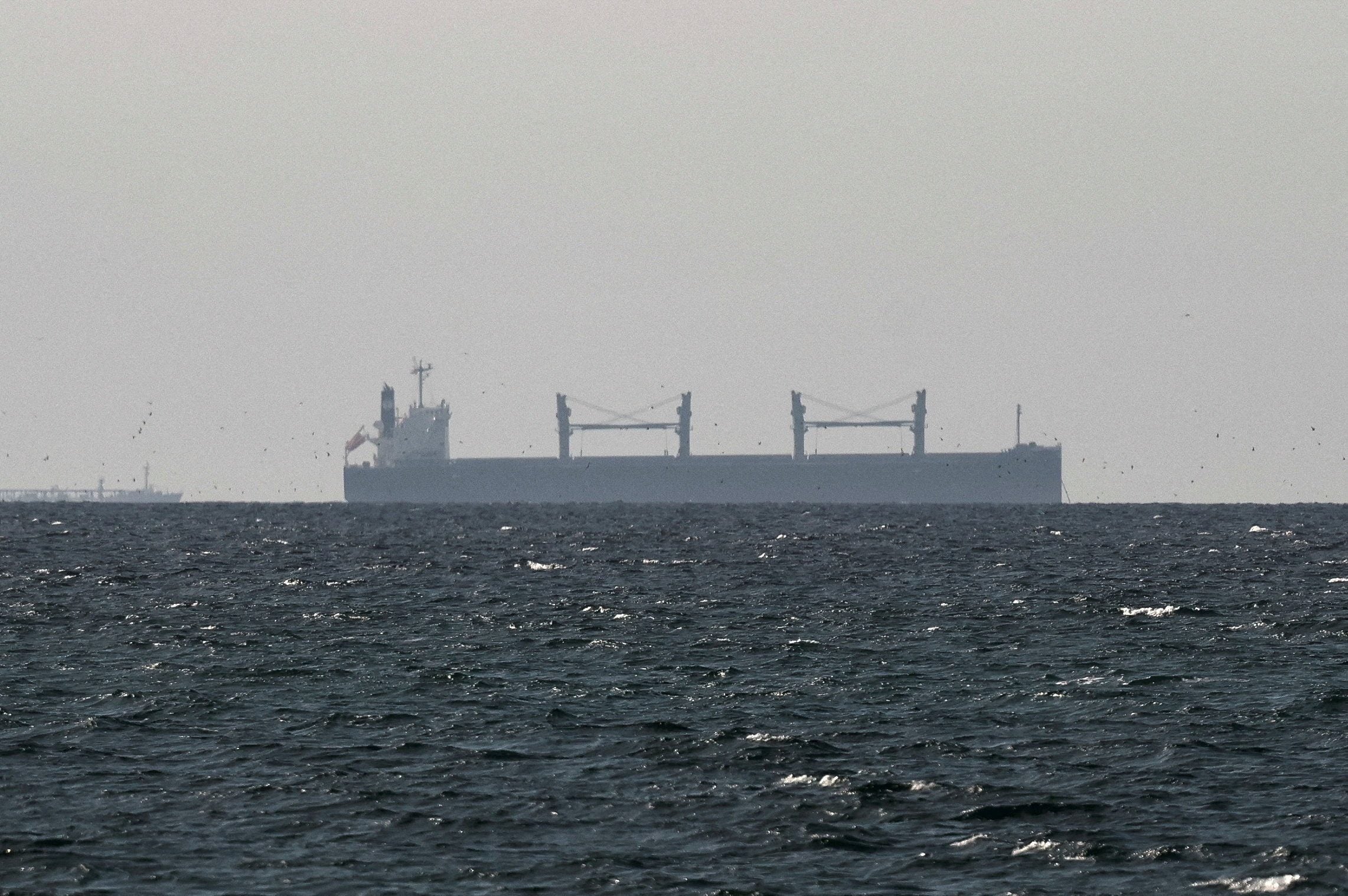 A cargo ship in the Gulf, near the Strait of Hormuz