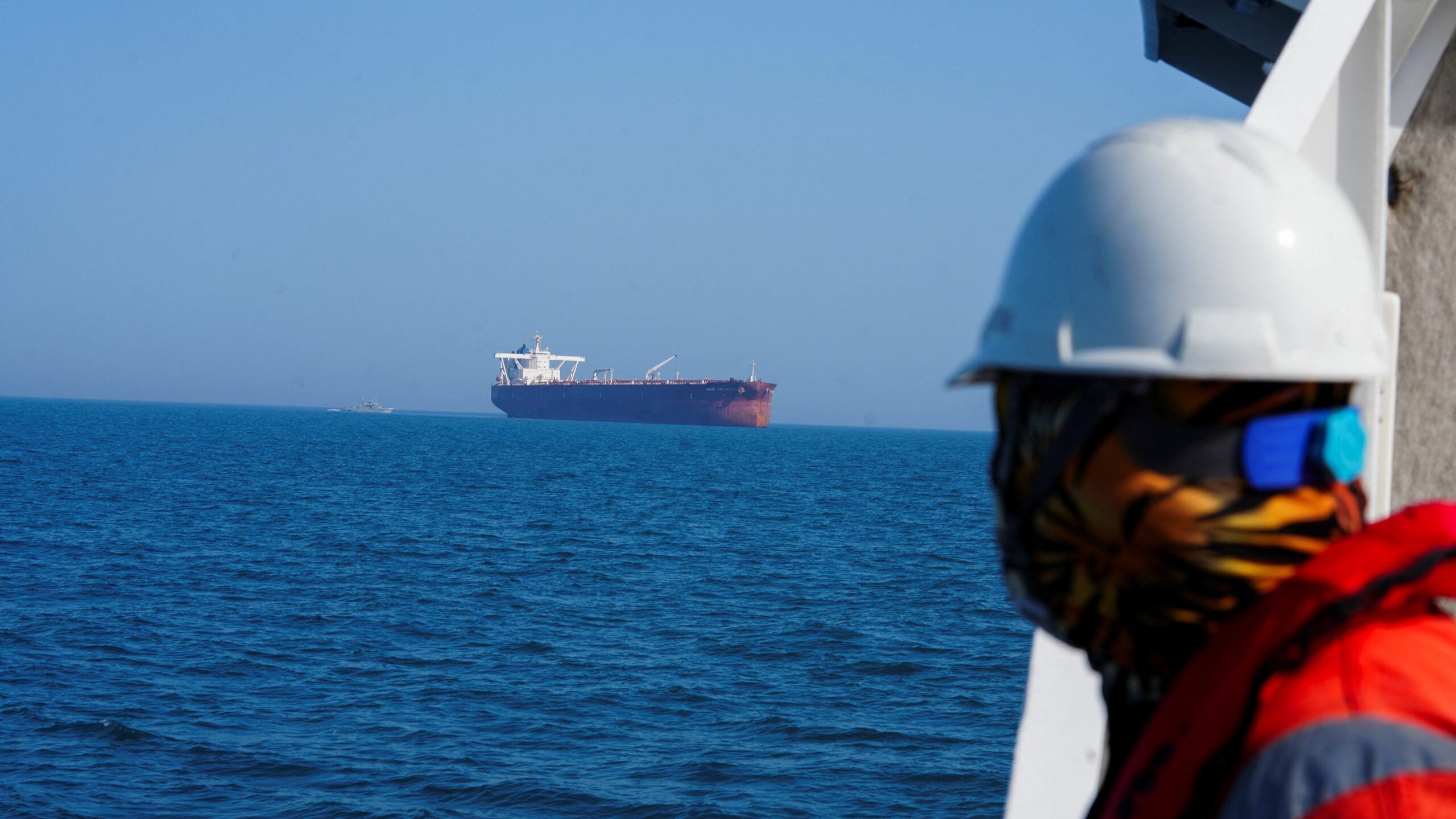 The Malta-flagged tanker Agios Fanourios I arrives in Iraq’s territorial waters off Basra