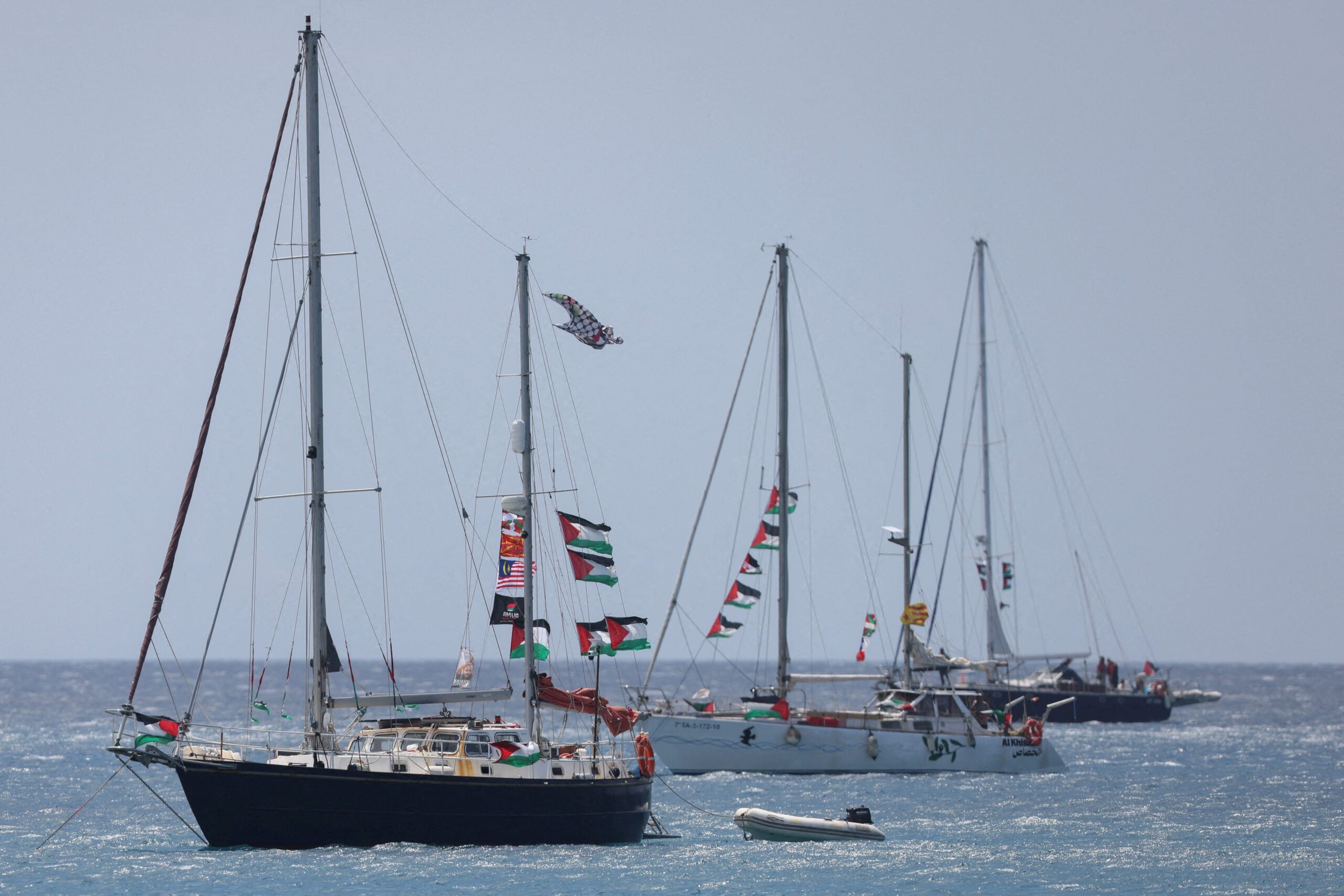 Activists of the Global Sumud Flotilla are transferred in Greece
