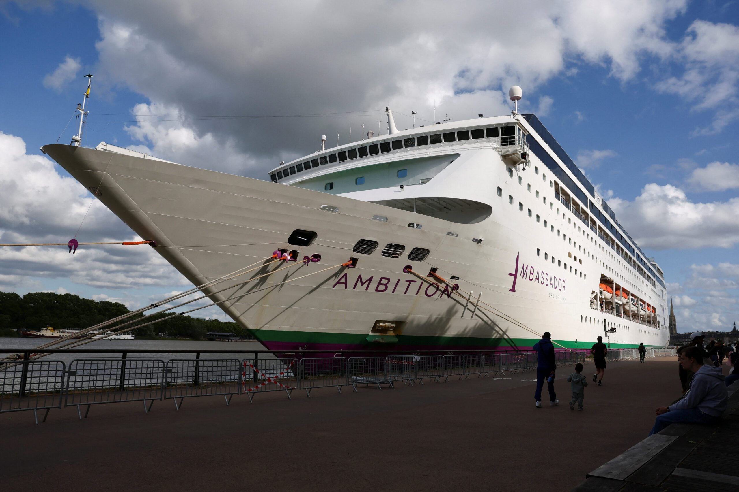 Cruise ship Ambition docked in Bordeaux after suspected gastroenteritis outbreak