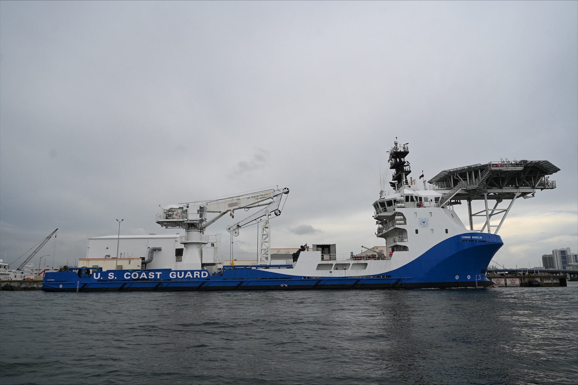 omeland Security Cutter-Ocean is moored at U.S. Coast Guard Base Miami Beach