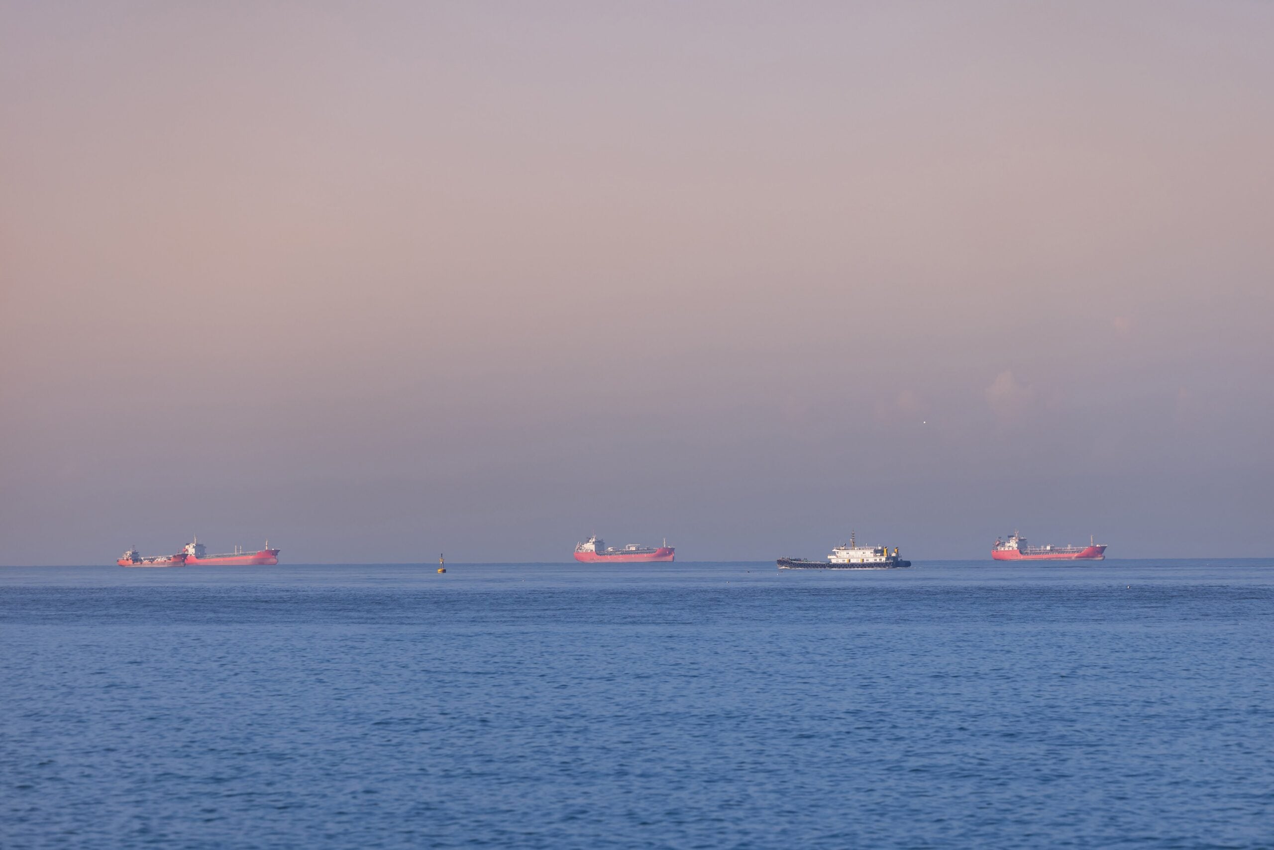 Ships at anchor in the Persian Gulf