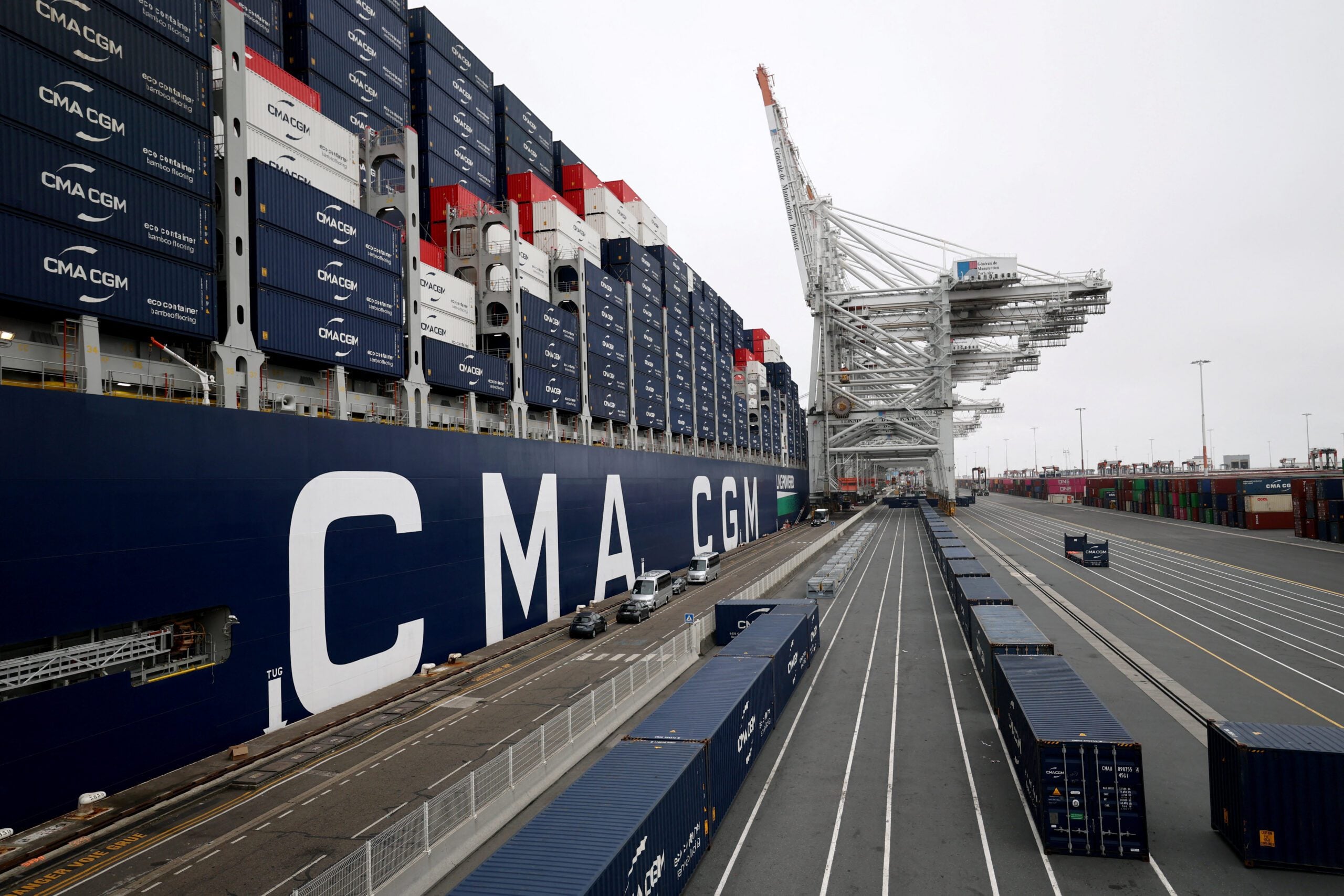 Christening ceremony of the container ship CMA CGM NOTRE DAME in Le Havre