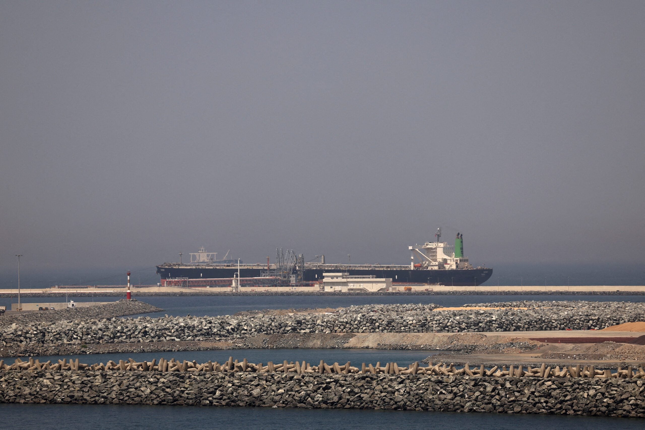 Scenes from the Port of Fujairah, as U.S.-Israel conflict with Iran limits marine traffic in the Strait of Hormuz