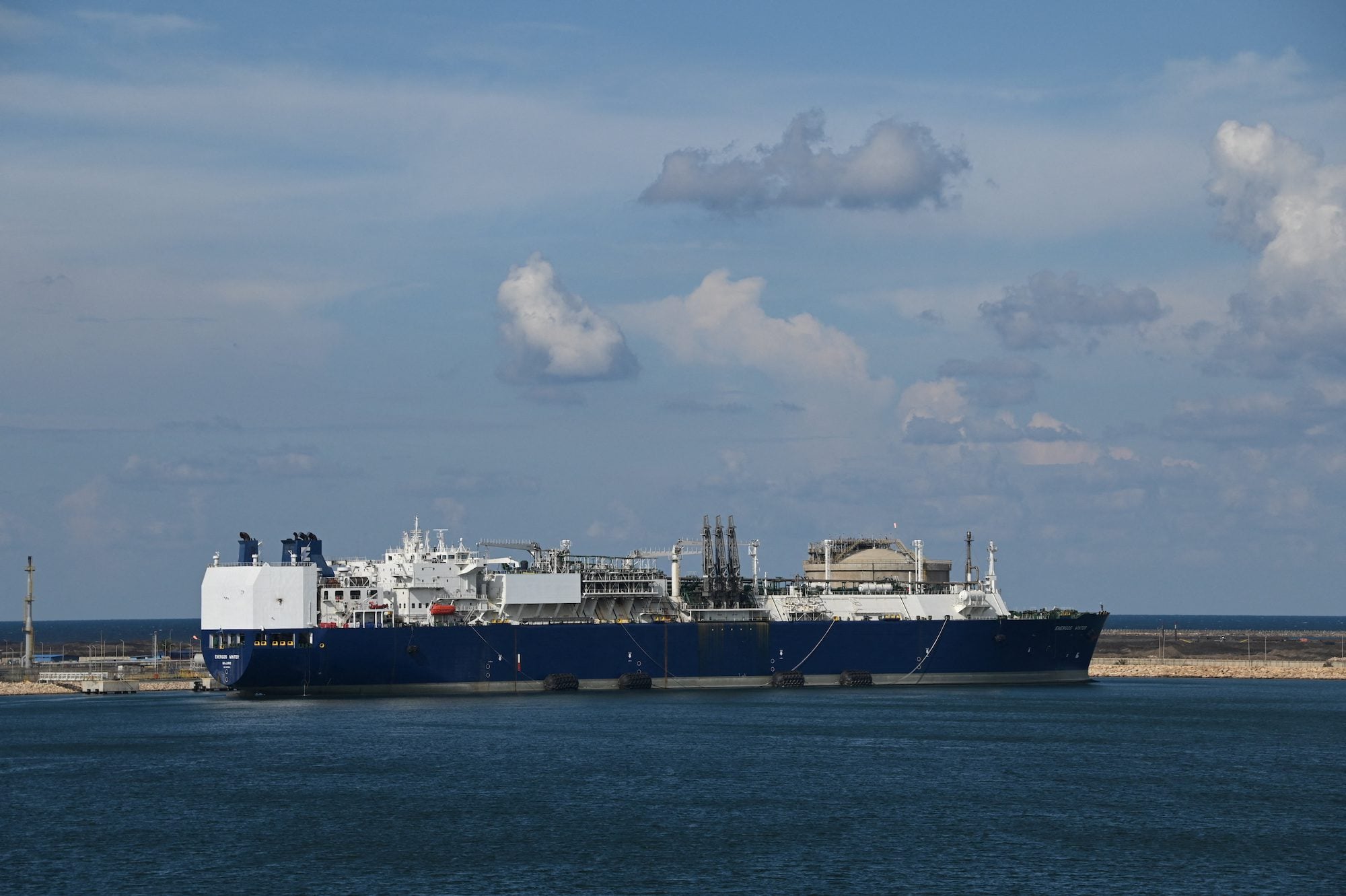 The U.S. gas tanker Energos Winter in Damietta, Egypt, November 14, 2025