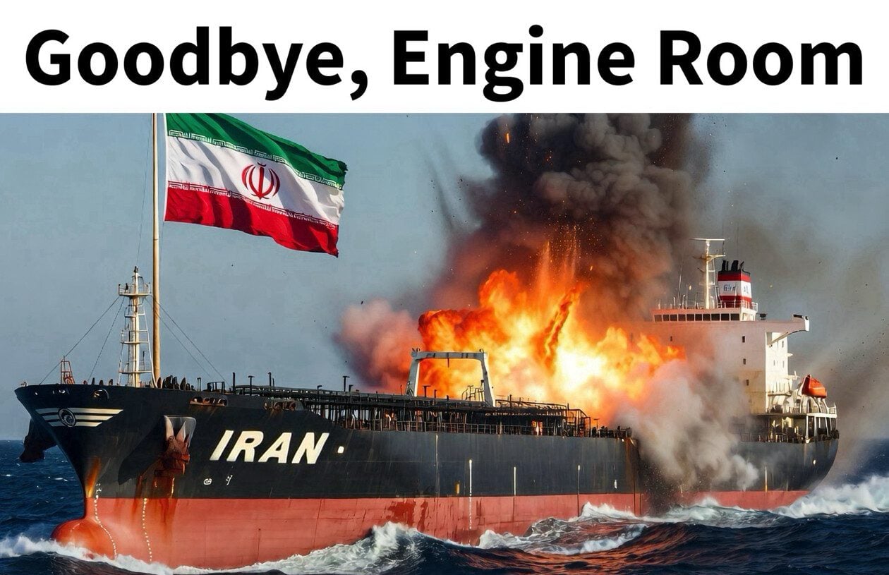 AI Image depicting an Iranian tanker exploding
