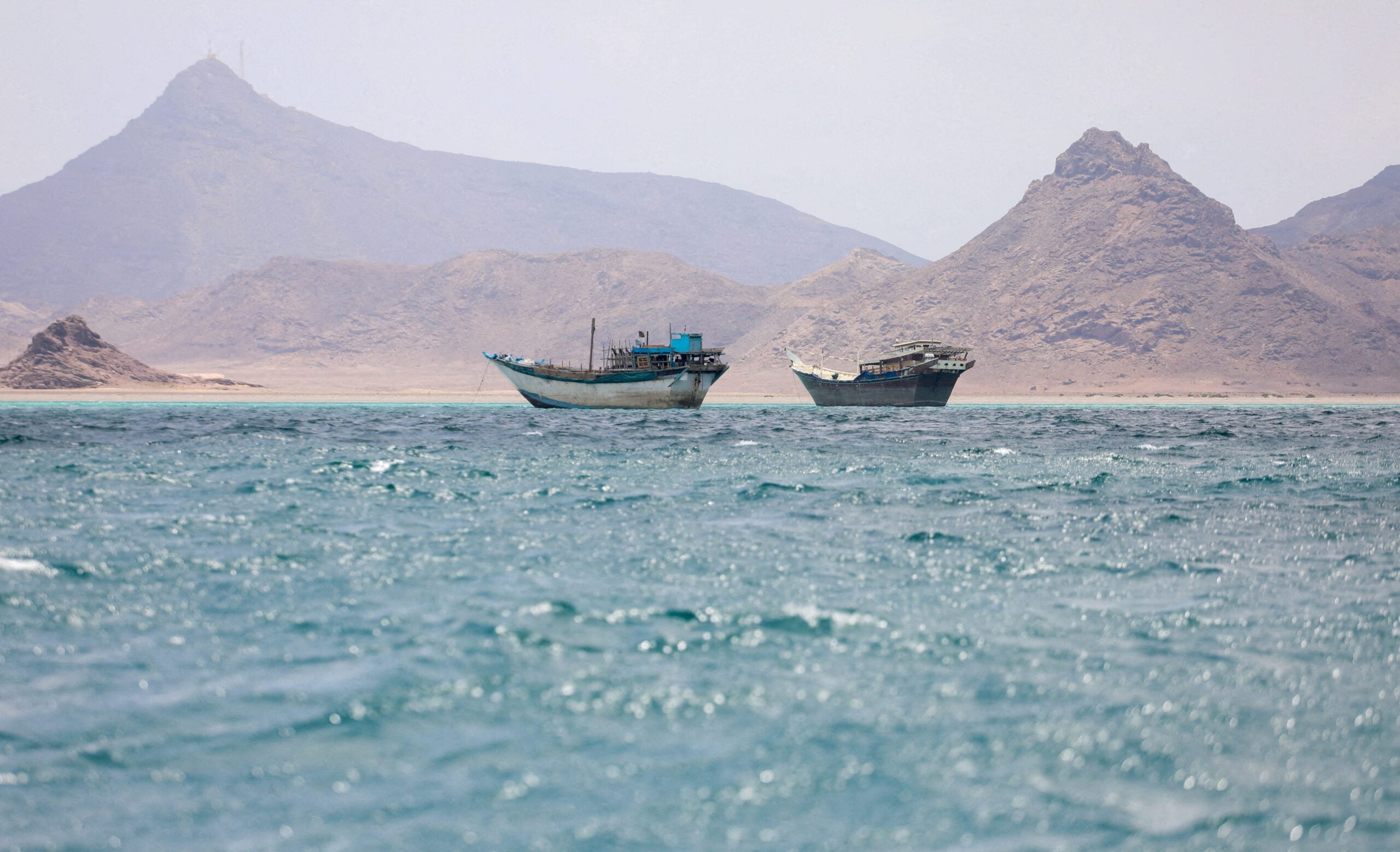 View of Bab el-Mandeb strait