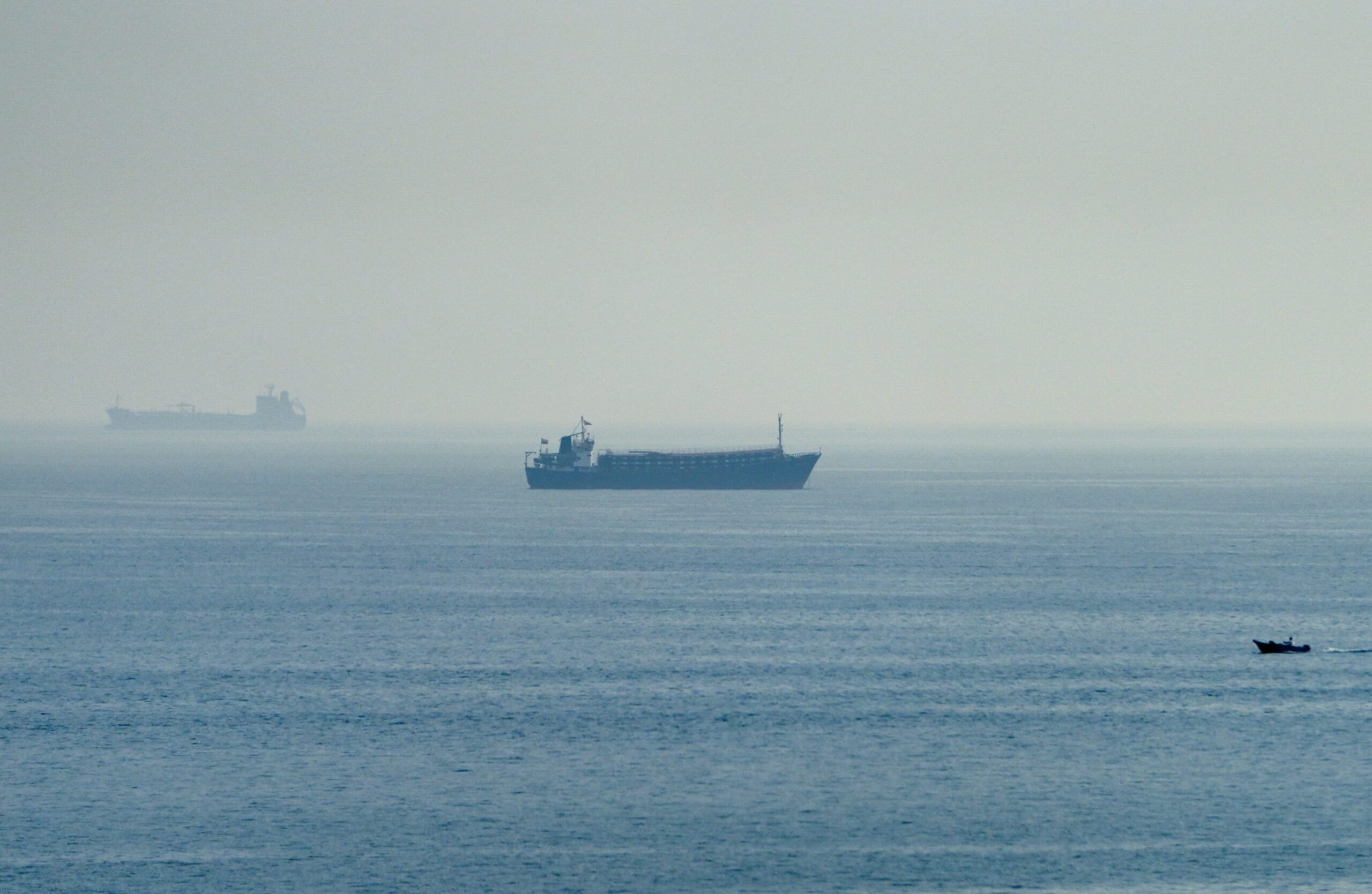 Vessels in the Strait of Hormuz, as seen from Musandam