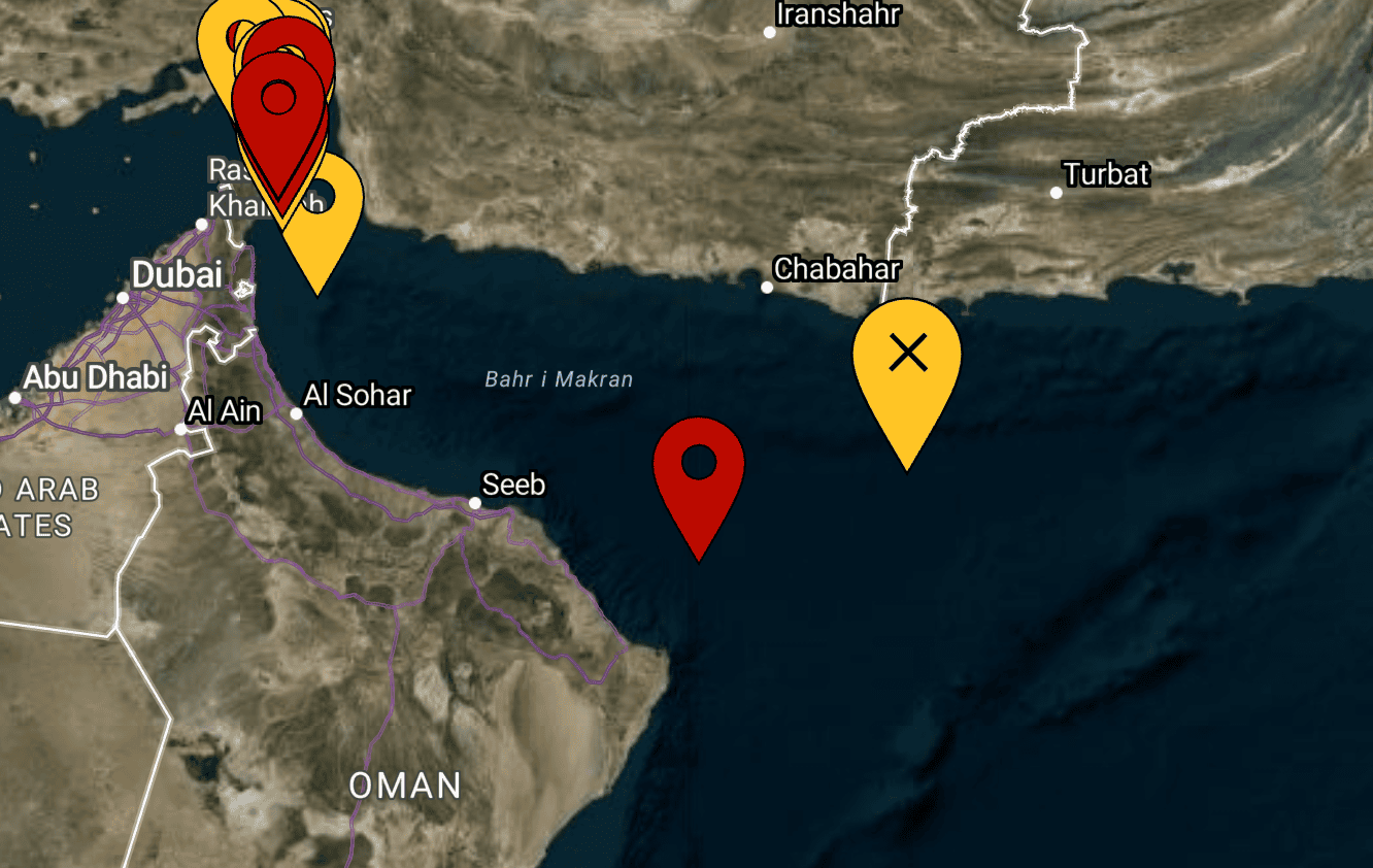 UKMTO Reports Incident Involving Container Ship and Military Forces in Gulf of Oman