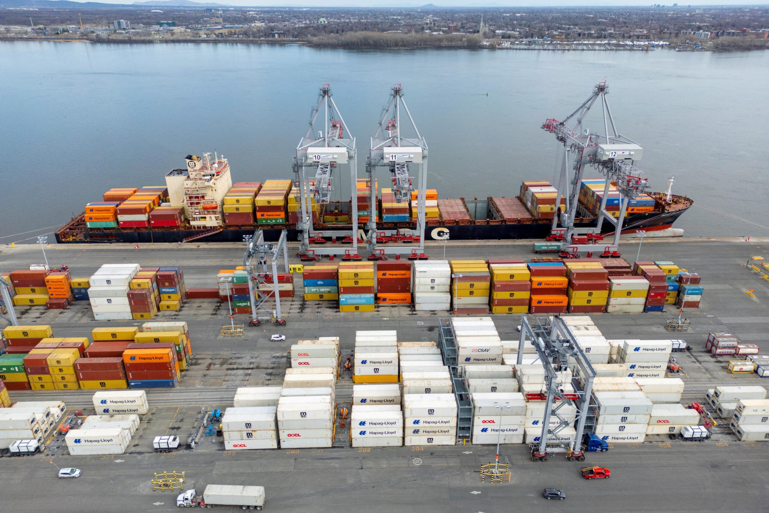 Shipping containers at the Port of Montreal